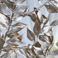 大好屋 永生富貴葉 樺木葉 乾燥花 居家佈置 拍照道具, 富貴葉【鉑金色】大束