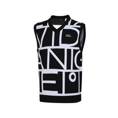 와이드앵글 WMP24K72B8 CO 모노그램 남성 브이넥 니트 베스트