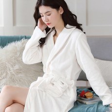 法蘭絨睡袍 加厚珊瑚絨睡衣