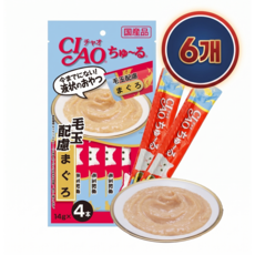 챠오츄르 고양이 짜먹는 간식, 혼합맛(참치/헤어볼), 14g, 24개
