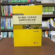 元照出版 制度觀點下的專利法與國際智慧財產權 (王立達 編著), 單本