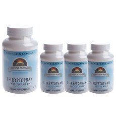 SOURCE NATURALS L-色胺酸補充膠囊 500mg, 60 件, 4個