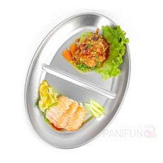 틴틴 스텐 2칸접시 10형 스테인리스접시, 1개