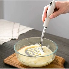 PP柄不鏽鋼壓泥器【F7018】輕鬆製作綿密薯泥、南瓜泥，廚房必備壓泥工具, 1個