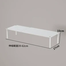 可伸縮鞋架 鞋子收納分層隔板, 金屬網面 可伸縮 長39 - 62CM 寬27CM 高15CM 單層, 1個