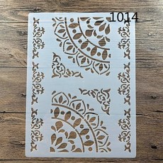 DIY 필기구 원형 만다라 스텐실 벽 그림 스크랩북 색칠 엠보싱 앨범 장식 종이 카드 템플릿 A4 29x21cm, [12] 1014, 1개