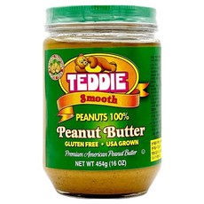 테디 땅콩버터 100% 스무스, 454g, 2개
