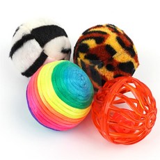 조은두리 원형 볼 애완용 장난감, 4P 혼합형