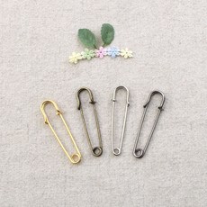 짱패브릭 (5개 10개) 5cm장식용옷핀-4color, 10개, 흑니켈