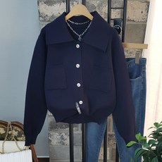 Imagination & Beyond 女子的Selica針織開衫觸覺王王柔軟且緊密高的蒸汽蒸蒸