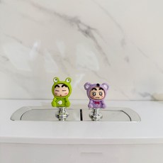 앉은 짱구 변기 버튼 누름기 긴손톱 네일 전용 수조 액세서리, 짱구 F