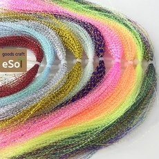 이솔앤아이 크리스탈 형광틴셀 오로라 플래쉬텐실 에기튜닝 야광틴셀 바늘 자작용 스커트 1개, 이솔레드