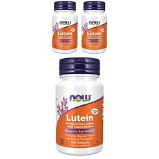 NOW Foods 葉黃素10mg軟膠囊, 120顆, 3罐