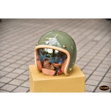 GU CAMP 騎士部品 酋長安全帽 Demeter 內墨片 真皮邊條 金線條 小帽體 復古安全帽 牛油果綠, 牛油果綠,XL, 1個