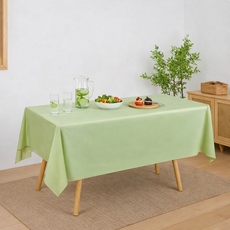 밀앤미터 일회용 테이블보 방수 PEVA 파티 전시회용, 5개, 137x183cm, 연두(풀색)