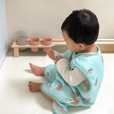 마롤로뜨 빌리지 극세사 아기 수면조끼 아기내의 실내복 겨울 유아잠옷 보온, 마고미_극세사 수면조끼