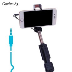 王冠攝影社 Bomgogo Govivo 金屬結構 穩固耐用, 1個, S3 口袋型輕量線控自拍棒 (音源線控