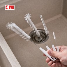 壺口清潔刷套組 KM 瓶口刷 杯口刷 保溫杯刷 奶瓶清潔刷 吸管刷 杯蓋刷 水壺刷 水瓶刷【ZA0109】 約翰家庭百貨, 1個