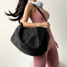 專業運動揹包女便攜式手提健身包大容量網紅瑜伽訓練包, 黑色T,均碼, 1個