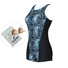 FILOAD 아쿠아로빅 1부 여성수영복 3종 세트 FLOS-480 [브라캡.비치백포함]