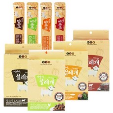 와와펫 설레개 짜먹이는 스틱형간식 닭고기 소고기 연어맛 3가지맛 노령견 부드러운 간식, 4세트, 3가지혼합1세트