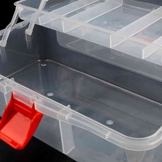 휴대용 3단 투명 플라스틱 공구 보관함