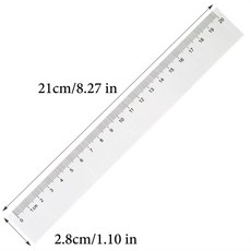 투명 직선 눈금자 20cm30cm40cm50cm 고정밀 수학 도면 측정 사무실 학습 문구 용품 9703, 01 20cm