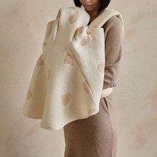돗투돗 돗꼼 양면 쟈가드 사계절 망토블랭킷 0~36개월 FREE SIZE, 아이보리