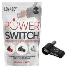 Low Boy 10/32 전원 스위치 - 베이스 드럼 비터 퀵 릴리즈 썸 스크류. 트릭 페달에 맞습니다. (블랙 1팩)
