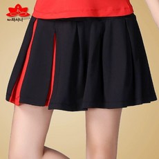 피겨스케이트 살색 피겨복 스타킹 피겨 타이즈 레깅스, 1개, 블랙+브라이트레드 스커트