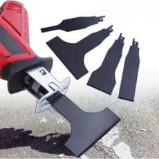 스테인리스 전동 스크레이퍼 블레이드 금속 녹제거 벽면 도장 바닥 청소 합금 절단 톱날 4P 세트, 1세트