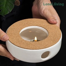 로넬리빙 굿힐링 도자기 티워머 1 화이트 S 모던 심플 티팟 받침 홀더