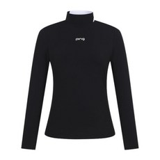 핑골프웨어 KQF 121D3TI051_BK 여성 배색 솔리드 반목 긴팔 이너 티셔츠 2793627