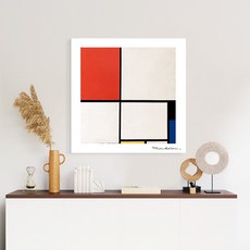 더 아트 컴퍼니 몬드리안 추상화그림 22종 집중력 창의력 향상 아이방 사무실 작업실 인테리어 명화그림, 12. PM-구성 1