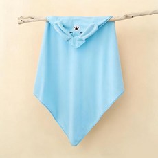 嬰兒珊瑚絨刺繡卡通連帽斗篷浴巾