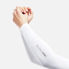 밸런스짐 손목형 팔토시 쿨토시 자외선차단 골프 등산 자전거 심리스 넉넉한 2개X10개 세트, 화이트, 10세트