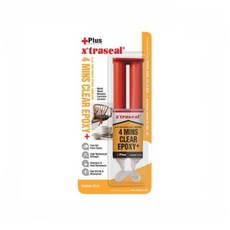 엑스트라실 4분 속경화 투명 에폭시 접착제 주사기형 다목적 금속 세라믹 플라스틱 강력 본드 25ml, 1개