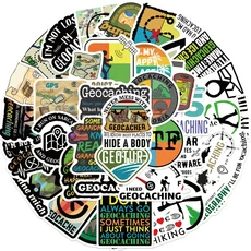 쿠쿠스토어 50PCS 재미 있은 만화 Geocaching 스티커 Scrapbooking 콜라주 케이스 기타 노트북 DIY 장식, 01 50PCS