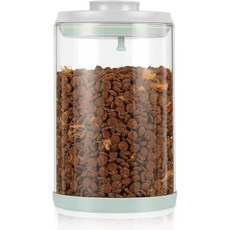 Aloxina 반려견 간식 용기 밀폐 병 2.2쿼트/2L 원터치 뚜껑이 있는 유리 식품 병 개 또는 고양이 간식 사료 간식용 - 주방 또는 조리대용 식료품 저장실 보관, Aloxina 반려견 간식 용기 밀폐 병 2.2쿼트/2