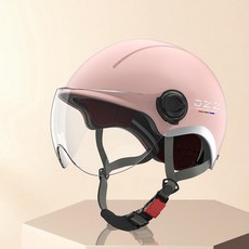 바이크 무광 여름용 하프 남여고용 썬바이저 투명 숏고글, 체리블라썸핑크 고화질투명