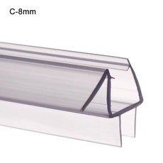 목욕 샤워 스크린 도어 씰 스트립 4 ~ 12mm 고무 유리 웨더 휴대용 창 고정 장치 액세서리 가정용, [13] C-8mm