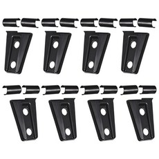 XhuangTech 8팩 블랙 도어 힌지 커버 트림 ABS 도어 힌지 스티커 접착 테이프 외부 보호 액세서리 포함(2018-2025 랭글러 JL/JLU용 2도어 및 4도어, 2018-2025 랭글러 JK/JKU 및 2020-20