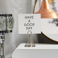 스프링 메모 스탠드 실버, 1개, 상세페이지 참조