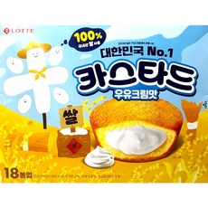 롯데 카스타드 우유크림맛, 414g, 1박스