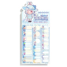 하영이네 다양한 모양 방수 네임 스티커 4장 세트, 블루 세트