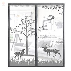 이프로컬렉션 사슴 문 모기장 100x210cm 그레이 대문모기장