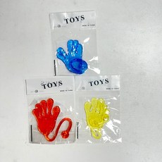 黏性手掌玩具組：懷舊黏黏手、甩手掌 兒童趣味古早味玩具, 1個, 小-袋裝