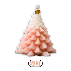 合作社阿姨 聖誕樹香薰蠟燭, 1個, 粉紅