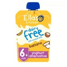 Ellas Kitchen 엘라스 키친 오가닉 데어리 프리 바나나 요거트 아기 간식 이유식 파우치 6개월 이상 80g 8팩