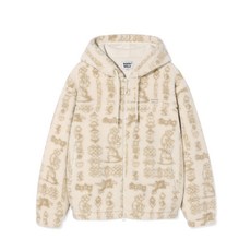 [국내매장정품] 와키윌리 WACKY WILLY 플리스 패턴 후드 점퍼 크림 WA2503JK14CM 149993